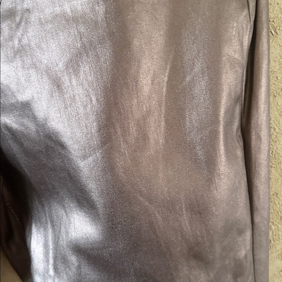 💕Express Mid Rise Skyscraper Metallic Coated Side Slit Jeans - Picture 8 of 8